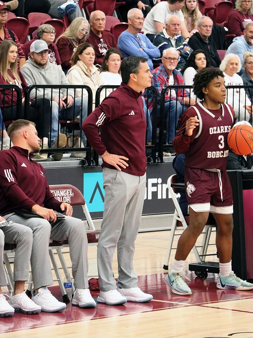 Coach Shepherd by the court